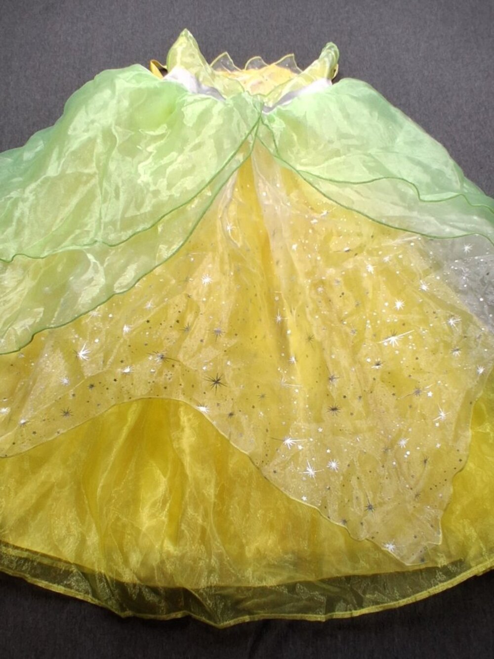 Unbranded girls fairy costume size 6/7 yellow and green  like new condition